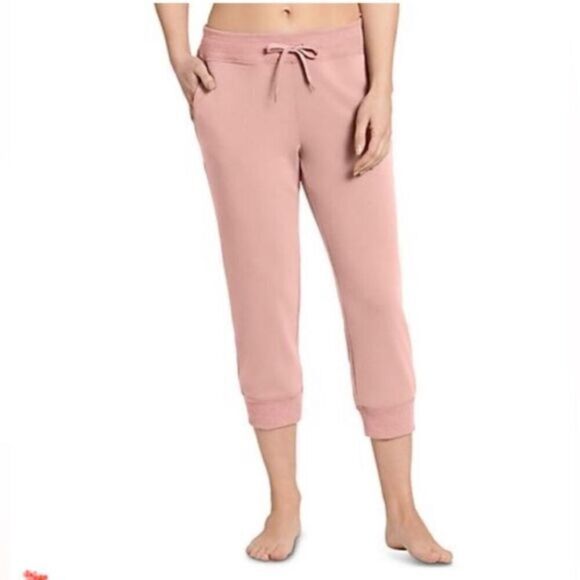 NWT Jockey Plus Size Rose Pink Cozy Everybody Cropped Jogger Elastic Waist - 3XL - Picture 1 of 5